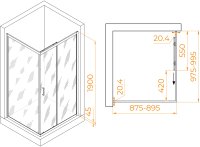 Душевой уголок RGW PA-245 900x1000