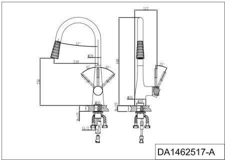 Смеситель для кухни DK Rhein.Schiller (DA1462517A) 