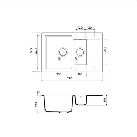 Мойка для кухни Omoikiri Daisen-78-2-CA 4993331 Карамель 