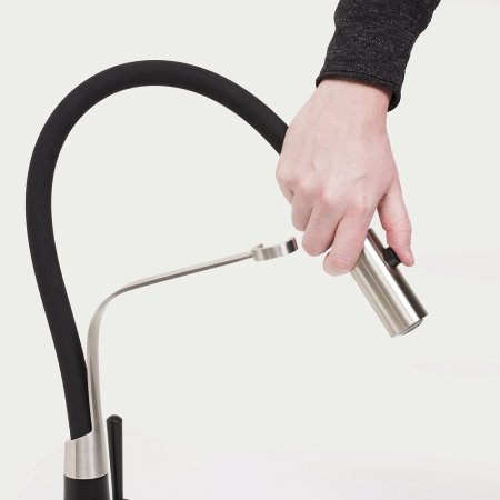 Смеситель WasserKRAFT A8417 для кухонной мойки, черный 