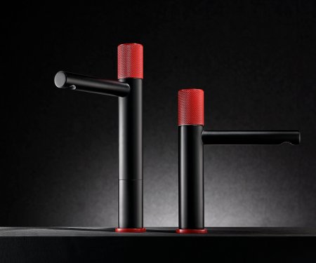 Смеситель для раковины Bronze de Luxe Avantgarde 2030RH Черный Красный 