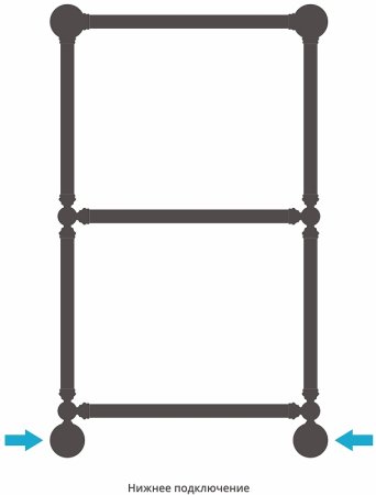 Водяной полотенцесушитель Сунержа Ренессанс 1304 860х500 03-0280-8650 Золото 