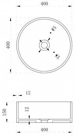 Раковина-чаша Abber Stein 40 AS2612 Белая матовая 