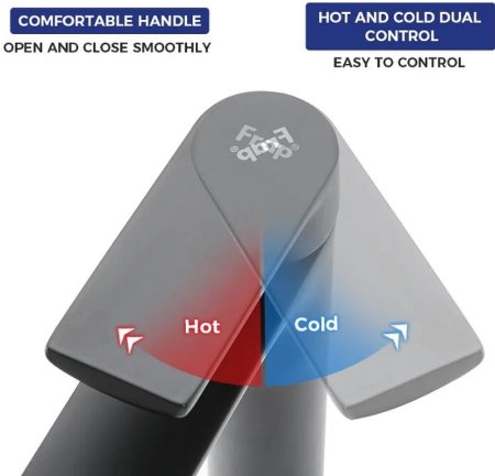Смеситель для раковины Frap H71-6 F1071-26 Черный матовый 