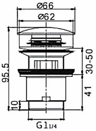 Донный клапан Frap F60-4 click-clack Бронза 