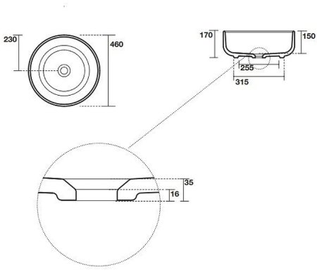 Раковина-чаша Kerasan Ciotola 46 430230 Белая матовая 
