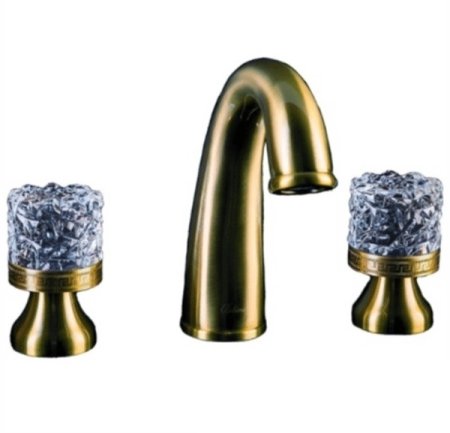Смеситель для раковины Boheme Crystal 317-CRST Бронза 