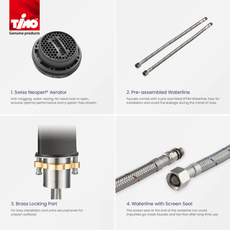 Смеситель для раковины Timo Briana 7161/17F Золото матовое 