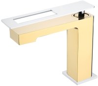 Смеситель для раковины Boheme Q 141-GCR Золото Хром