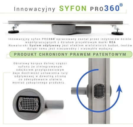 Душевой канал 500 мм 2 в 1 с основой под плитку Rea Neo&Pure Pro REA-G0988 