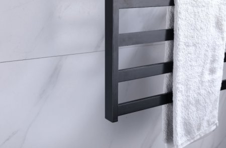 Электрический полотенцесушитель Black&White Universe N-333B 58х35 333BN с полкой Черный матовый 