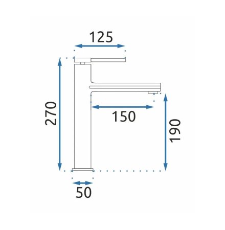 Смеситель для раковины без донного клапана Rea Oval REA-B6511 