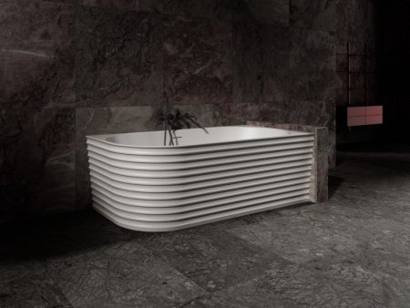 Ванна из искусственного камня ABBER Stein AS9651 R белая матовая 