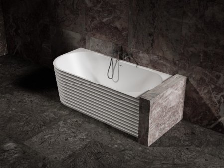 Ванна из искусственного камня ABBER Stein AS9651 R белая матовая 