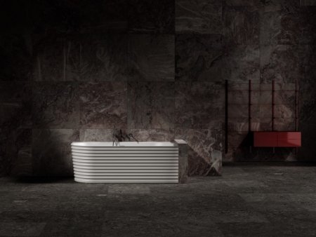 Ванна из искусственного камня ABBER Stein AS9651 R белая матовая 