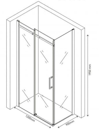 Душевой уголок Berges Melita 120х90 061018 профиль Хром стекло прозрачное 