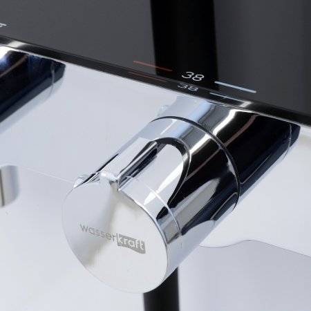 Душевая система WasserKRAFT Abens A114.162.130.CB Thermo с термостатом Черная матовая Хром 
