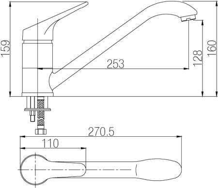 Смеситель для кухонной мойки Paulmark Holstein Ho211017 