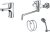 Комплект для ванной D&K Rhein Valerius DA1360003SET 3 в 1, два смесителя + душевой гарнитур 