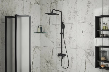 Душевая система Rush Nevis NE1735-40Black Черная матовая 