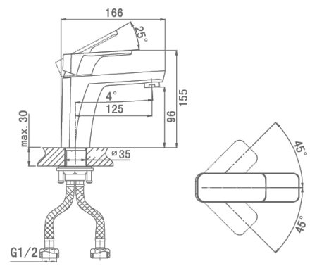 Смеситель D&K Berlin Humboldt DA1432112 для раковины, зеленый 