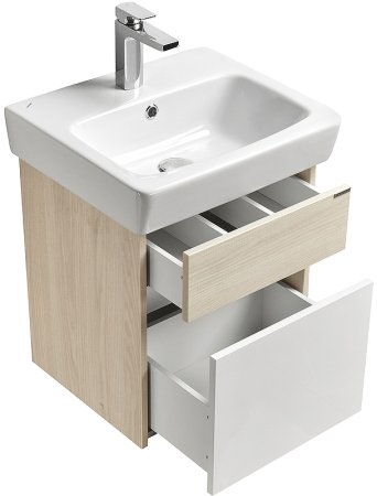 Тумба под раковину Aquaton Верди PRO 50 1A195901VDAV0 подвесная Белый Ясень фабрик 