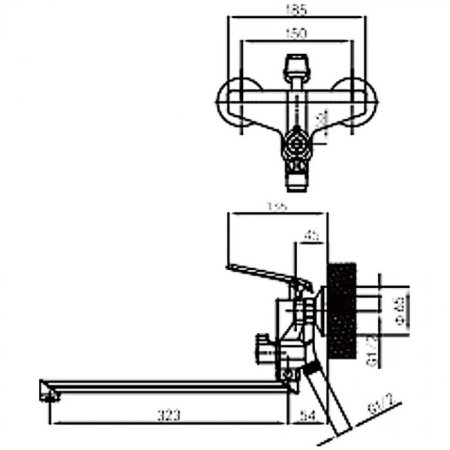 Cмеситель для ванны ViEiR V333541-F Белый/Хром 