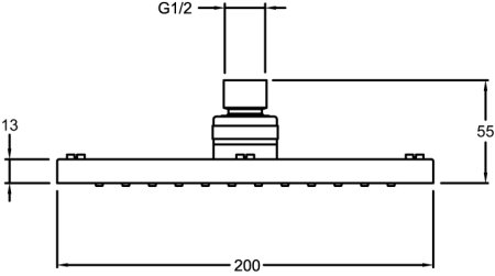 Верхний душ Jacob Delafon July E21761-CP Хром 