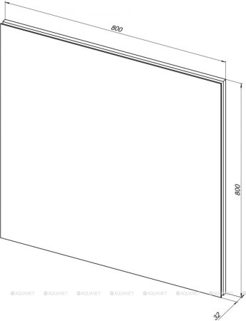 Зеркало Aquanet Гласс 80 белый LED 