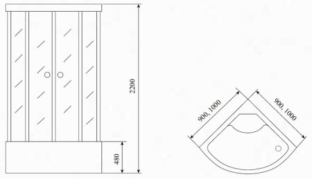 Душевая кабина Timo Lux T-7700 