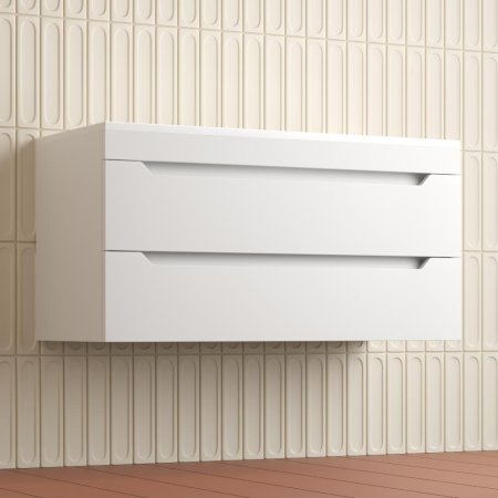 Тумба подвесная Style Line "Остин" под раковину Фортуна 100 2 ящ белый эмаль PLUS 