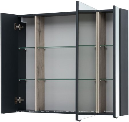 Зеркальный шкаф Aquanet Алвита New 100 Антрацит 