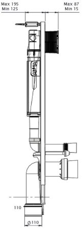 Инсталляция Azario AZ-8010-1000 для унитаза без клавиши смыва 