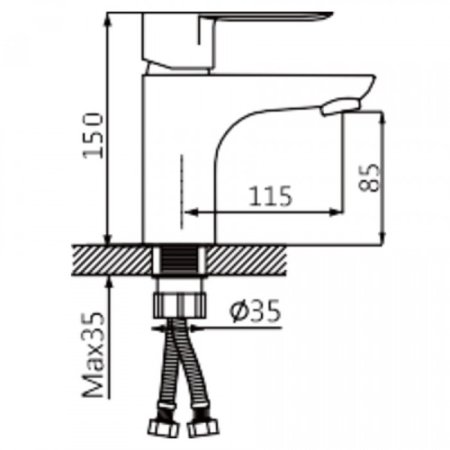 Cмеситель для раковины ViEiR V243511 Хром 