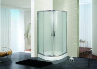 Душевой уголок Esbano ESD-8025 с поддоном 100x100 см, профиль хром, стекло рифленое