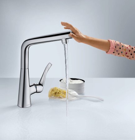 Смеситель Hansgrohe Metris Select M71 14847000 для кухонной мойки, хром 
