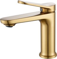 Смеситель для раковины Shevanik S4301G, золотой сатин