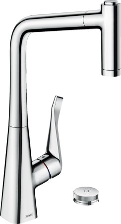 Смеситель Hansgrohe Metris Select M71 73806000 для кухонной мойки, хром 