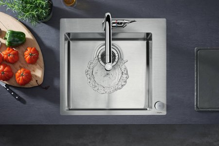 Смеситель Hansgrohe Metris Select M71 73806000 для кухонной мойки, хром 