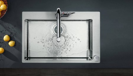 Смеситель Hansgrohe Metris Select M71 73806000 для кухонной мойки, хром 