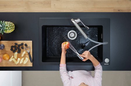 Смеситель Hansgrohe Metris Select M71 73806000 для кухонной мойки, хром 