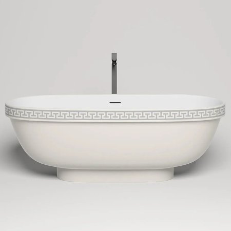 Ванна из искусственного камня Salini Greca Meander 180х80 103021MRH покраска по RAL снаружи матовая 