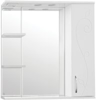 Зеркало со шкафом Style Line Эко фьюжн Панда 80 С с подсветкой Белый глянец