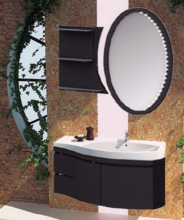Мебель для ванной Aquanet Опера 115 черная R 