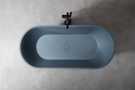 Ванна из искусственного камня Abber Frankfurt 170x75 AM9941G Серая без гидромассажа 