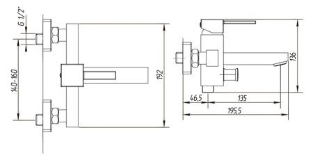 Смеситель Migliore Kvant ML.KVT-2702 Cr для ванны с душем 