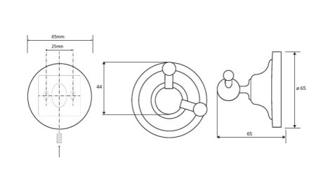 Крючок Bemeta Retro 144306032 хром, двойной 