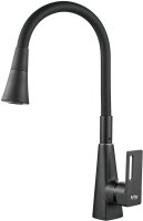 Смеситель для кухни с гибким изливом Raffine F313T-3, оружейная сталь