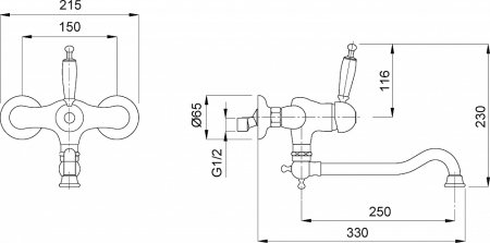 Смеситель для кухонной мойки Migliore Oxford ML.CUC-6340.BI.CR хром 