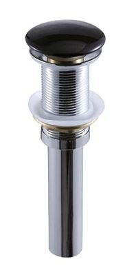 Донный клапан с переливом SantiLine SL-111 Чёрный матовый 